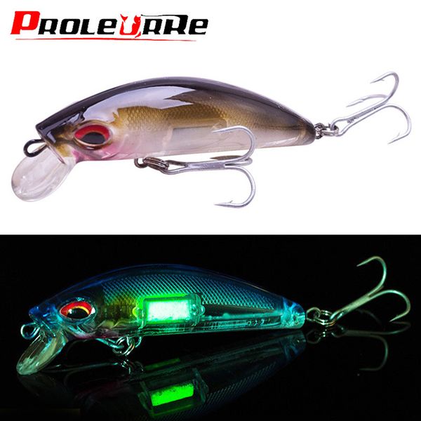 Köder lockt 1 Stück 3D-Augen leuchtende Minnow-Fischerei 7 cm 115 g Jig sinkende Wobbler harter Köder künstlicher Kurbelköder Nacht Pesca 230630