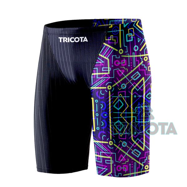 Roupa de banho masculina Jammer bermuda de banho durável para treinamento atlético verão secagem rápida respirável pele de tubarão lycra shorts de natação 230630