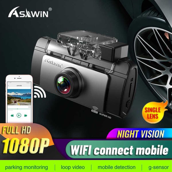 Carro dvr Asawin K200 WiFi Driving Recorder Dash Cam 1080P FHD com APP IPS Dashboard Camera Super Night VisioHKD230701