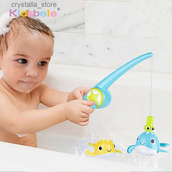 Giocattoli da bagno Giochi di pesca Piscina magnetica Divertimento da bagno Giocattoli da vasca per bambini Bambini Balene Vasca da tavolo Regali L230518