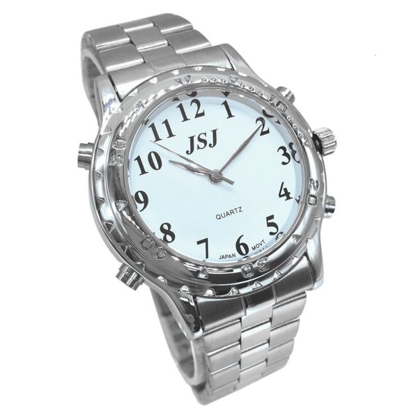Armbanduhren Arabisch sprechende Uhr für Blinde, Sehbehinderte oder ältere Menschen, weißes Zifferblatt 230630