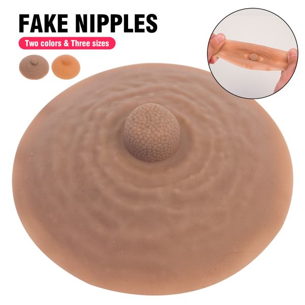 Almofada de seios adesivos de mamilos falsos de silicone mamilos sensuais para mulheres adultas mamilos falsos colar de peito adesivo de texto crossdressing travesti 230701