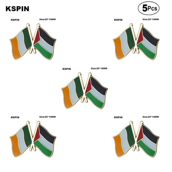 Irlanda Palestina Amicizia Spilla da bavero Distintivo bandiera Spilla Spille Distintivi 5 pezzi un sacco268J