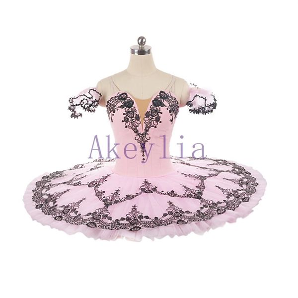 Сценическая одежда Paquita Variations tutu розовый черный для взрослых Professional Ballet dress Girls White Ballerina Pancake female Performance248V