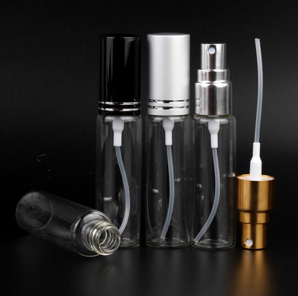Alüminyum kapalı 10ml cam pipet şişesi, parfüm boşaltma ve kozmetik sprey şişesi, hidrasyon sprey kabı, çeşitli stiller özel logo destekli