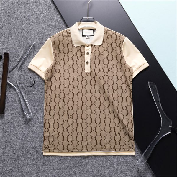 Polo masculino tt marca polos masculinos high-end camiseta moda verão respirável manga curta lapela top casual