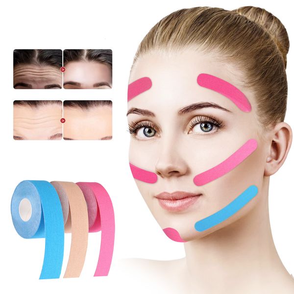 Устройства по уходу за лицом 2 5 см 5M Kinesiology Tape для V Line Line Maringle Sticker Sticker Skin Инструментальный инструмент Глаза Глаза Bandagem Elastica 230701