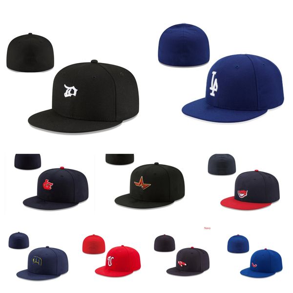 2023 neueste angepasste Hüte Snapbacks Ball Designer Fit Hut Stickerei verstellbare Baseball-Baumwollkappen Alle Team-Outdoor-Sportarten Hip Hop geschlossene Mesh-Sonnenbeanis-Kappe