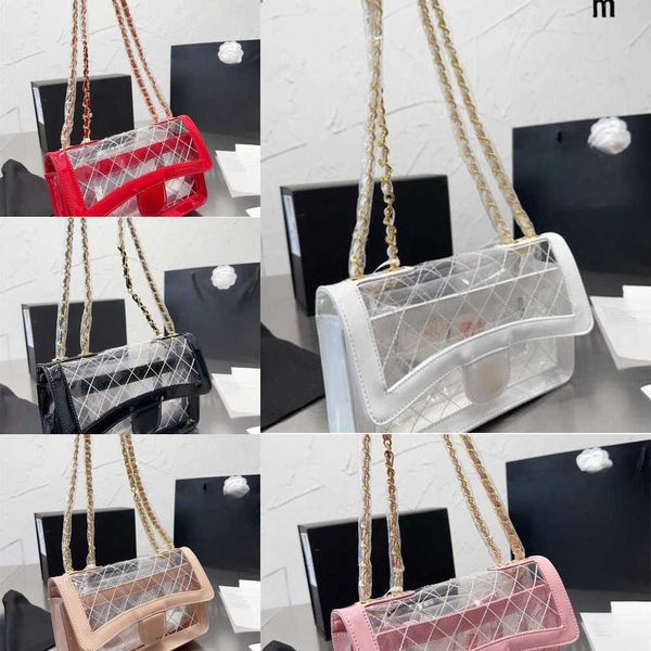 borsa firmata Borsa Channell Borsa a tracolla Borsa a mano Borsa a tracolla Borsa a tracolla Borsa a tracolla portatile di nuova moda in PVC trasparente Cf da donna 3333