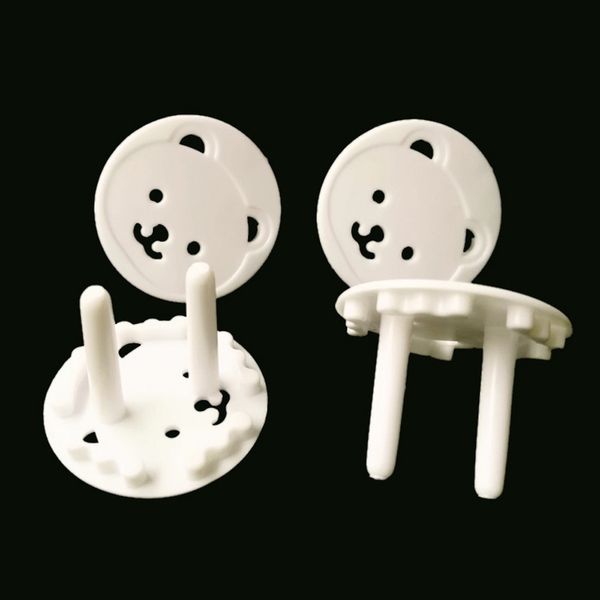 Almofadas de borda de canto 10PcsLot Europa Standard Sockets Cover Baby Children Protection Against Electric Shock ABS Plug 2 Pin Phase Outlet Socket Lock 230701