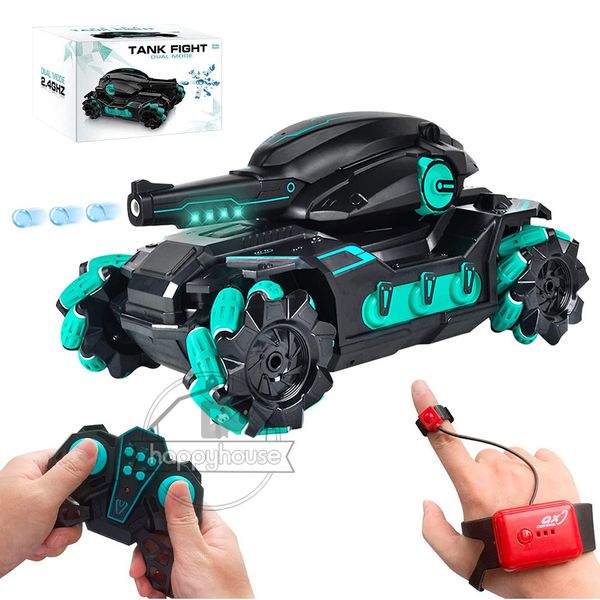 ElectricRC Auto Fernbedienung Panzer für Kinder Wasserbombe Spielzeug Elektrische Geste RC Multiplayer Boy Kids 230630