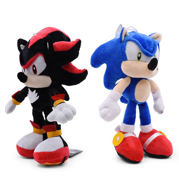 Atacado 25-30 cm de alta qualidade Sonic Mouse brinquedo de pelúcia imagem dos desenhos animados super macio pelúcia curto enchimento de algodão PP sensação delicada presente de feriado decoração interna