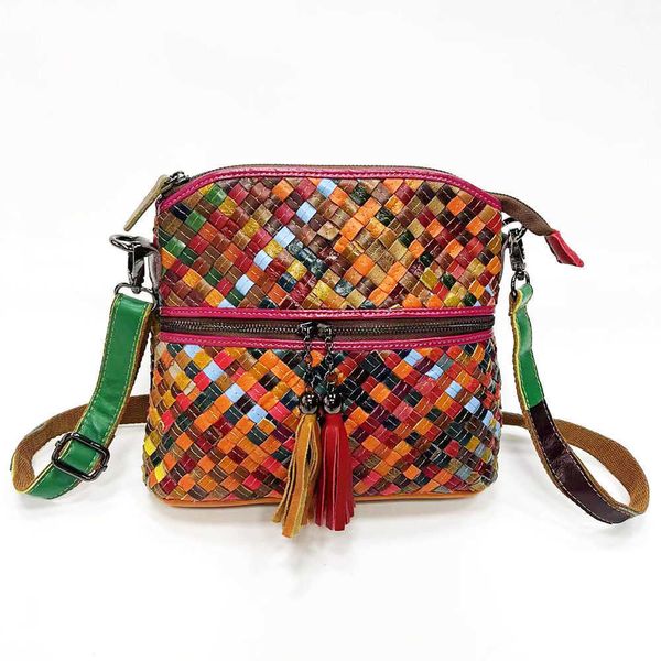 Bolsas de ombro Fengxin bolsa feminina colorida à mão couro único crossbody couro 230619