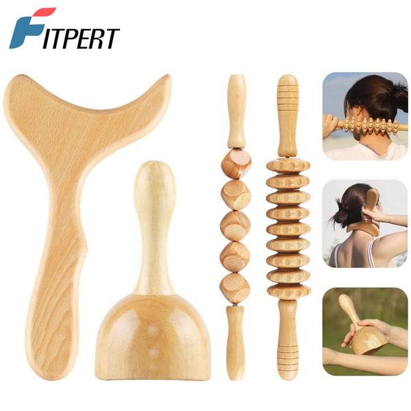 Outros Itens de Massagem 1 Conjunto de Ferramentas de Massagem Terapia da Madeira Drenagem Linfática Massageador de Celulite Profissional Kit Maderoterapia Corporal Massageador Gua Sha 230701