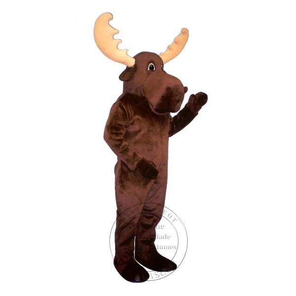 Costume da mascotte Super Cute Bull Moose Costume natalizio tema costume in maschera