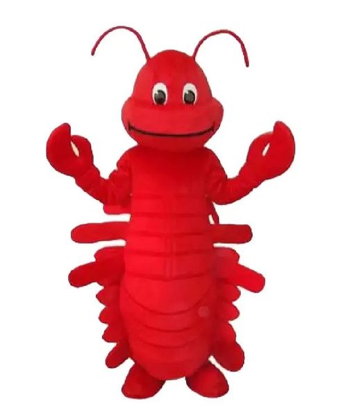 Vendita in fabbrica rosso grande corpo Lobster uomo Costume della mascotte Maschera in maschera Party Cartoon Dragon Mascotter Personaggio di compleanno Chase Puntelli Costume