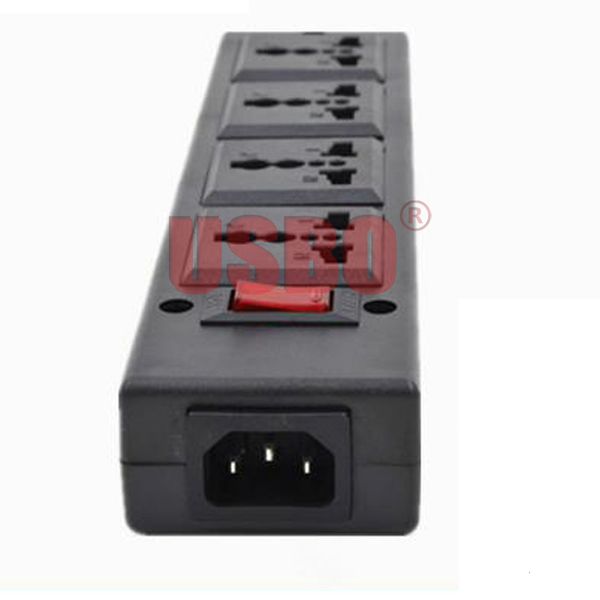 Plugue do cabo de alimentação preto 250V 10A 4 jack Multifuncional tomada universal do adaptador de energia PDU tira placa de fiação tomada de extensão conversor de cabo de alimentação 230701