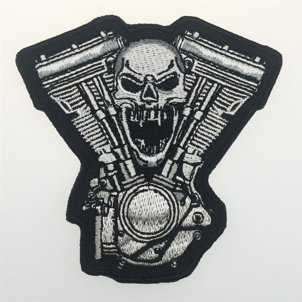 Irmandade de qualidade Music Skull Ferro bordado em patch bordado de acessórios DIY Appliequie costurar no Badge Motorcycle Punk Biker P246p