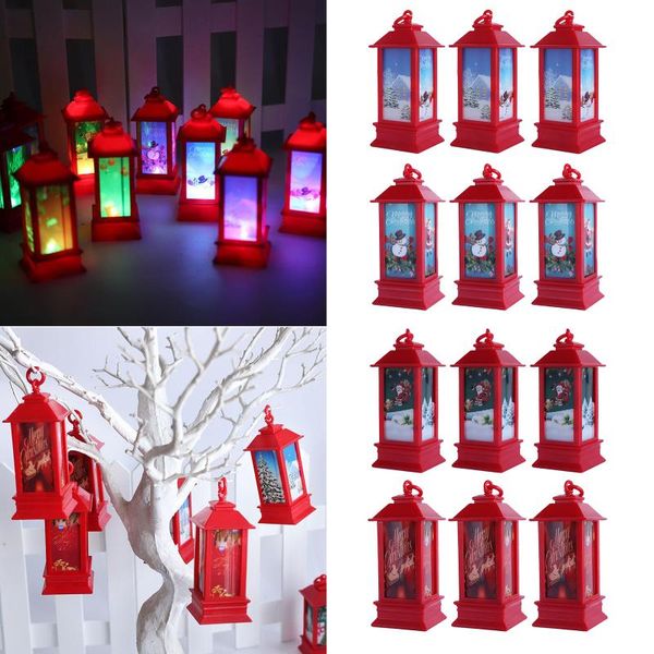 Vasi 3x Decorazione stagionale Natale Ing Lanterna Colore rosso Decorativo per interni ed esterni