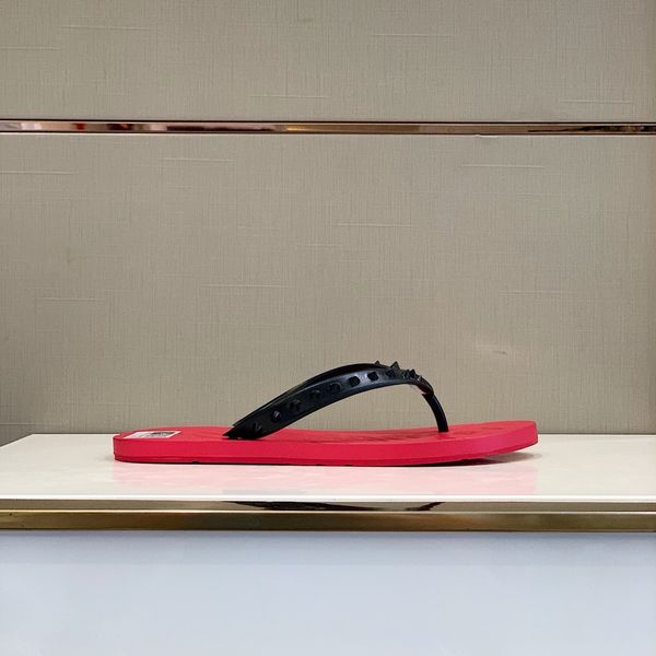 Designer rossi maschile designer Flip Flop Flop Slipper Red Bottoms Sandals Famoso perizoma Summer Beach Sandali unisex Piscina Sandali con scatola 35-46 503