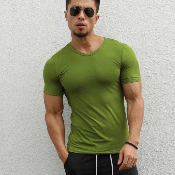 Erkek tişörtleri js1376j-antrenman fitness erkekler kısa kollu tişört termal kas vücut geliştirme aşınma sıkıştırma elastik ince egzersiz giyim