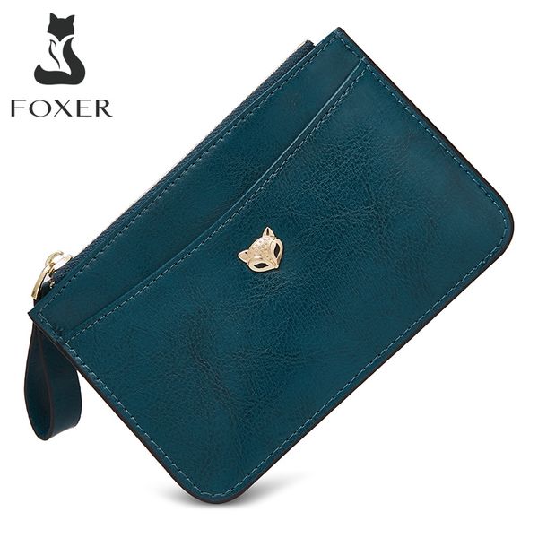 FOXER Women PU Card Holder Wallets Synthetic Leather Coin Purse Mini Money Packet Stylish Lady Short Clutch Bag for Woman Wallet