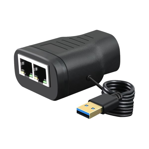 Netzwerk-Hubs, 1 bis 2 Extender, PVC-Ethernet-Splitter, Konverter, Buchsenstecker, RJ45-Netzwerkadapter mit USB-Stromkabel für Cat5, Cat5e, Cat6 230701