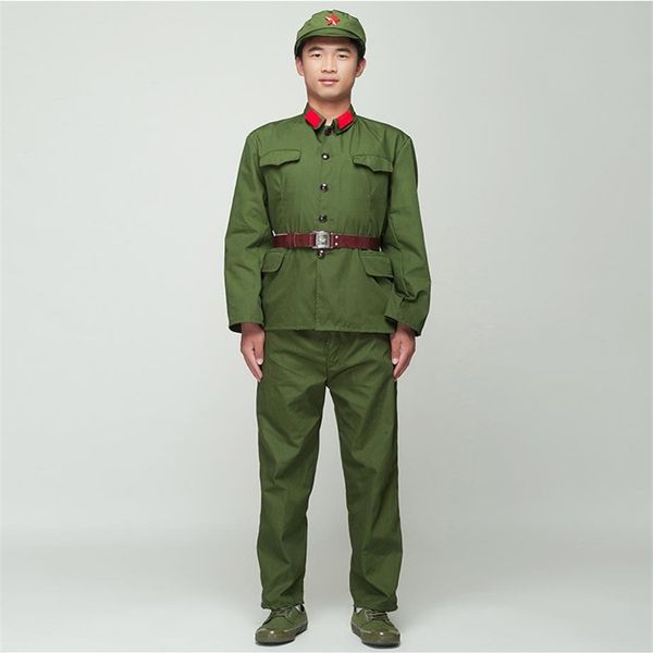 Nordkoreanischer Soldat Uniform Rotgardisten Grün Performance Kostüm Bühne Film Fernsehen Eight Route Army Outfit Vietnam Military307z