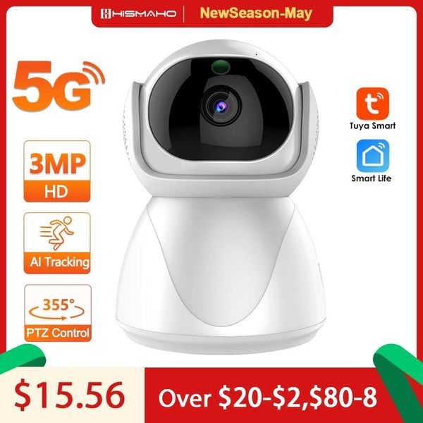 Ребенок мониторирует 2K 3MP Baby Monitor Tuya Smart Mini Mini Security Security Pet камера Wi -Fi 2.4G 5G CCTV Supvilance Cam Tracking 230701