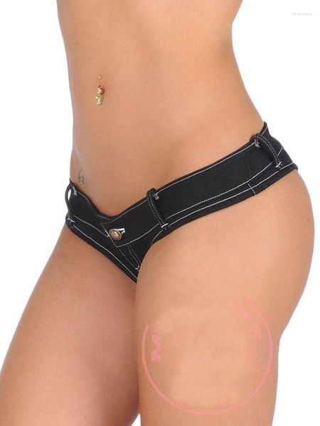 Jeans da donna Pantaloncini vintage da donna sexy Booty Micro Mini bikini Denim Vita bassa Culb Dance WearTights T-Brotch