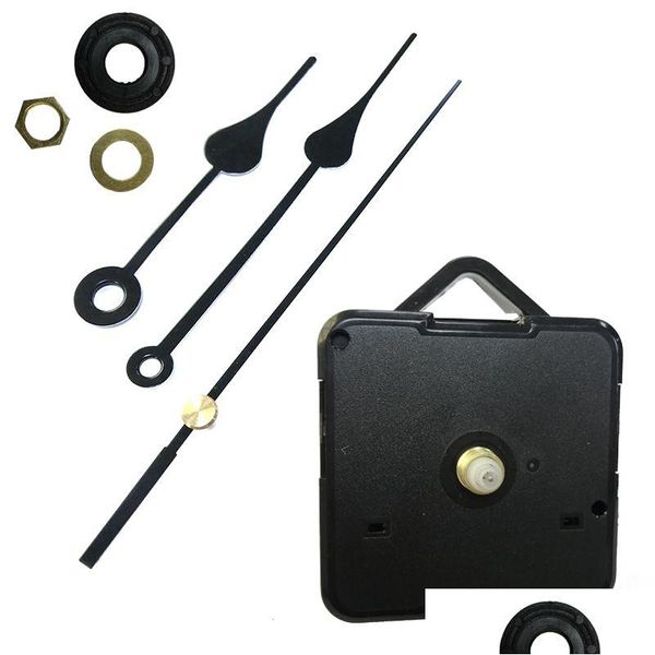 Andere Uhren Zubehör DIY Uhrmechanismus Schwarz Quarzwerk Kit Spindelreparatur mit Zeigersätzen Kreuzstich Drop Lieferung Ho DHR50