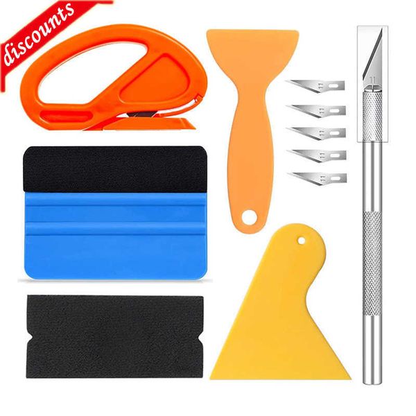 Yeni Araba Sarma Araçları Kit Vinil Kazan Kesici Film Squeegee Vinil Spatulas Plastik Sarma Aracı Pencere Renklendirme Araçları Araç Aksesuarları