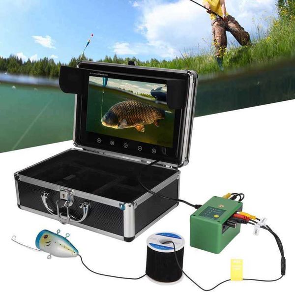 Localizador de peixes à prova d'água Localizador de peixes 1000TVL Megapixels Câmera de pesca subaquática com display colorido TFT de 10,1 polegadas 100-240V HKD230703