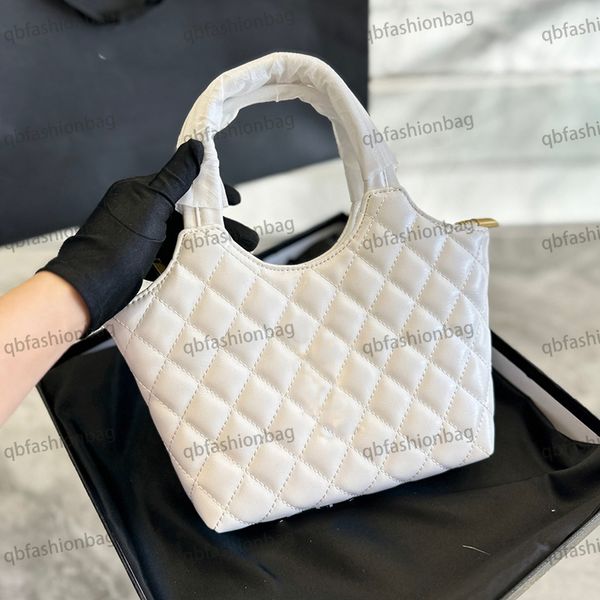 Bolsa Feminina Couro Diamante Ferragens Metal Fivela Dourada Bolsa de Ombro Bolsa Transversal Estojo de Maquiagem de Grande Capacidade Carteira de Designer com Zíper Bolsas de Clipe de Cartão de Vedação 20cm