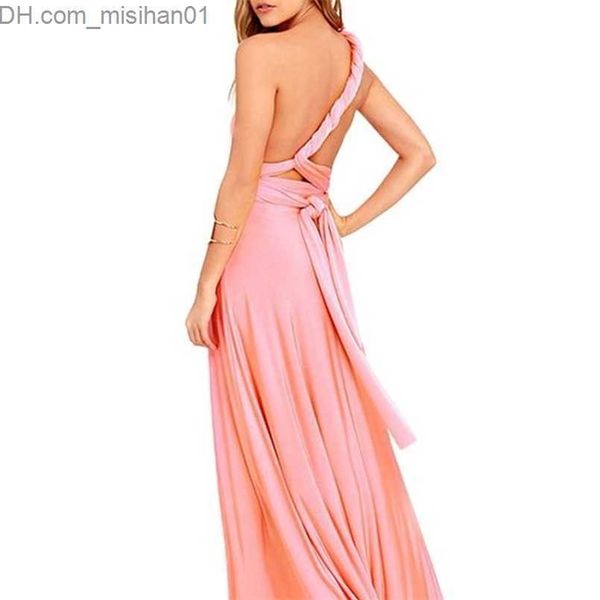 Sıradan Elbiseler Seksi Kadınlar Boho Maxi Club Elbise Kırmızı Bandaj Uzun Elbise Partisi Çok Yolunda Nedime Dönüştürülebilir Infinity Robe Longue Femme 220531 Z230703