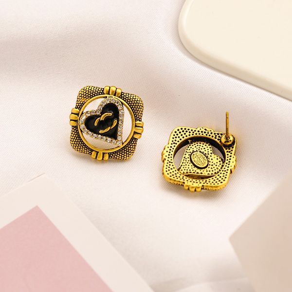 Luxus-Diamant-C-Ohrringe, korrekte Marken-Logo-Ohrringe mit Stempeln, 18 Karat Gold, Party-Reise-Ohrringe, Design für Damen, Edelstahl, nicht verblassende Ohrringe, Großhandel