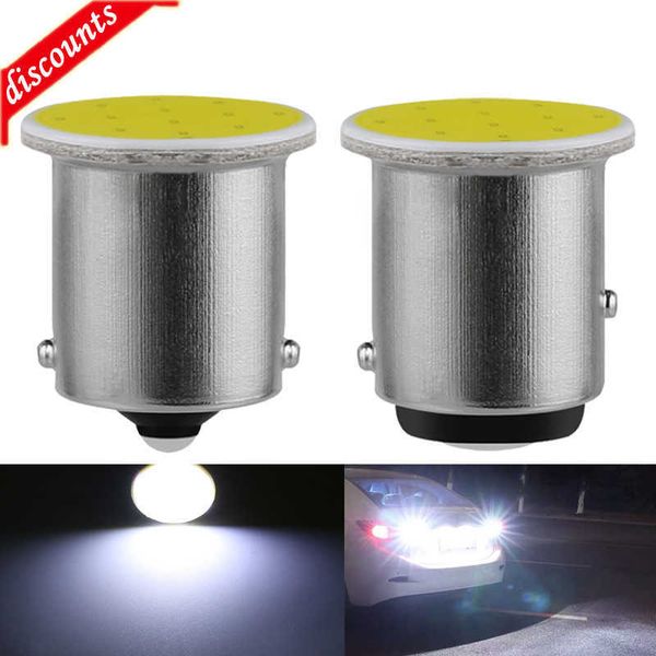 Nuovo 1 PCS Lampadina LED per auto COB P21W 1156 BA15S Indicatore di direzione P21 / 5W BAY15 D1157 Lampade di arresto del freno di stazionamento retromarcia 12V 7000K Bianco