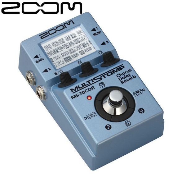 Pedale singolo per chitarra Zoom Multistomp Ms70cdr Stompbox per chitarra/basso, chorus, effetti di ritardo e riverbero, fino a 6 effetti contemporaneamente