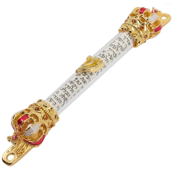 Tenda per porta Mezuza Home Jewish Religious Mezuzah Decor Appeso a destra Mitzvah in metallo