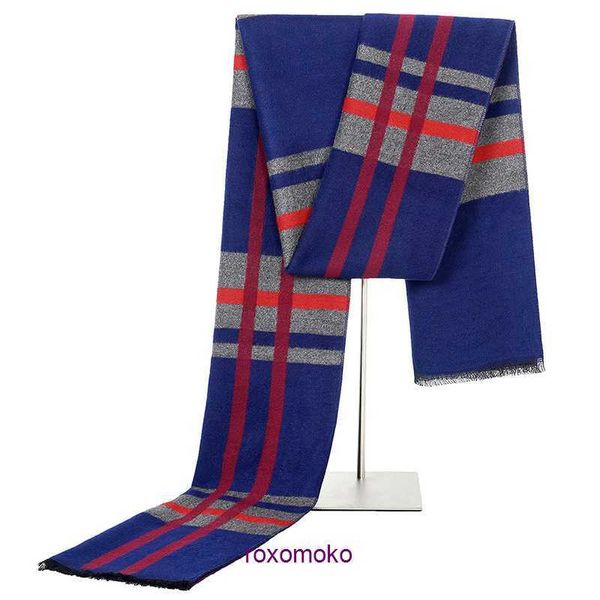 Cachecol de pelúcia Bur home Boutique à venda Novo Cachecol Masculino Outono e Inverno Quente Pescoço Negócios Lazer Listra Misteriosa