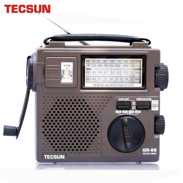 Radio Tecsun GR88 GR88P Digital Radioempfänger Notfall -Radio -Dynamo -Radio mit integriertem Lautsprecher Handwertiges Handleistung