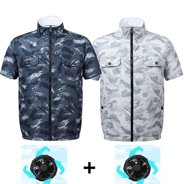 Altri articoli sportivi Uomo Estate Camouflage Aria condizionata Abbigliamento Ventilatore Raffreddamento Ricarica USB Gilet sportivo Campeggio all'aperto Pesca Uomo 230701