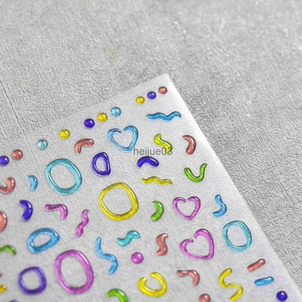 Çıkartma Çıkartmaları Jelly Tırnak Sanat Çıkartmaları Japonca Vintage Sevimli Lale Kalp Aşk Çivi Üzerinde Pres Sticker ADHEISVE ÇEŞİTLERİ Aksesuarlar Toptan X0703