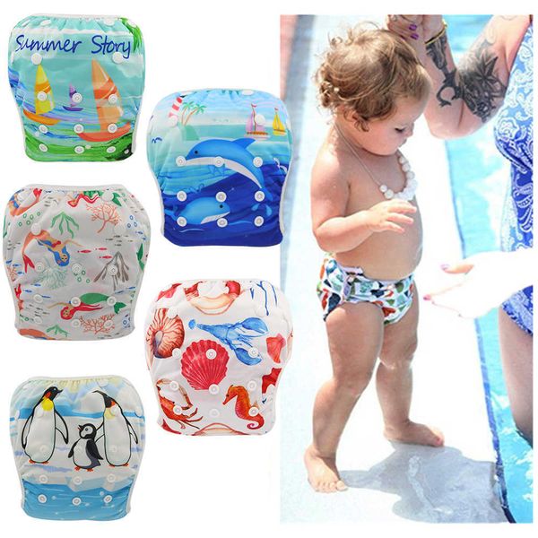 I pannolini spediscono il panno entro 24 ore Pannolini da bagno impermeabili Pantaloni da piscina Pantaloni ecologici per pannolini da bagno per bambini Tuta regolabile per 3-15KGHKD230701