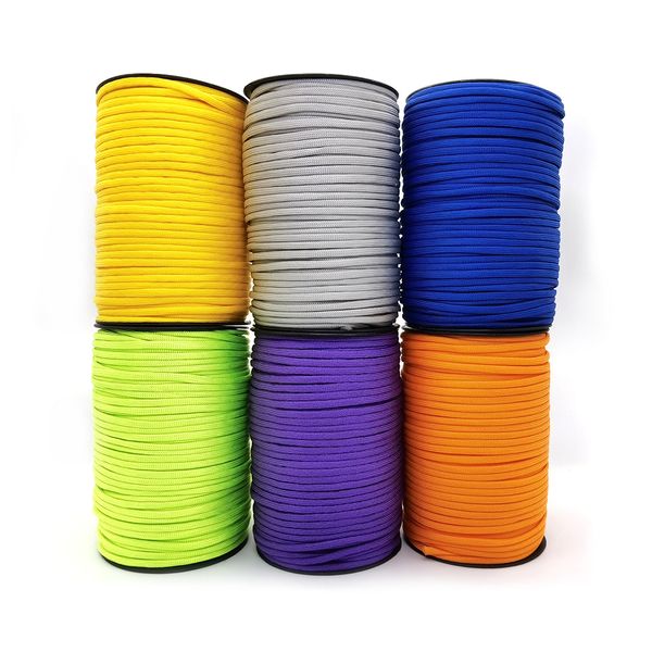 Outdoor Gadgets 100M 4mm 7 Stränge Paracord 550 IB Seil Cuerda Escalada Mil Spec Typ Mehrfarbiges Fallschirm-Traktionsrettungszelt 230701