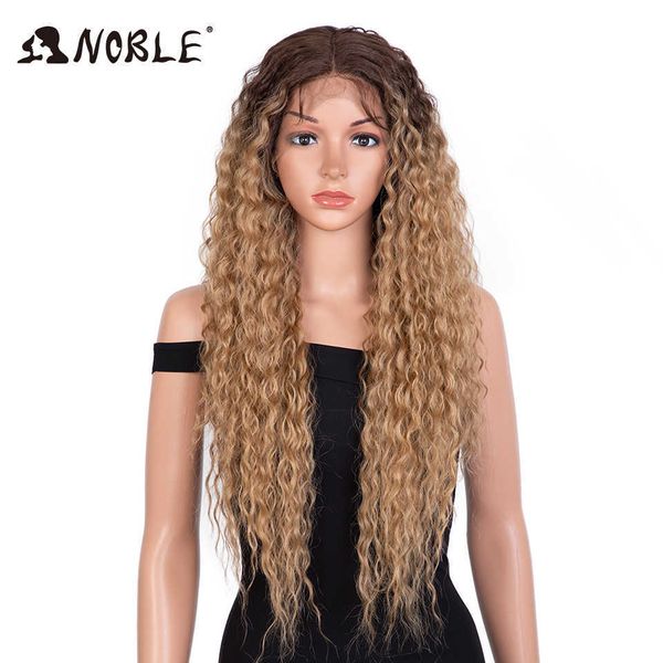 Синтетическое кружево переднее парик 30 -дюймовый вьющиеся парики волос изделия вьющиеся парики для женщин -блондинчака