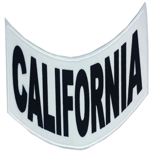 Mongols California Bottom Rocker Stickerei Eisen auf Patches Motorrad Biker Club Jacke Weste Custom DIY Backing Patch255S