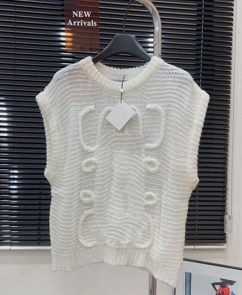 Damenpullover Designer Weste Mohair ärmelloser Pullover