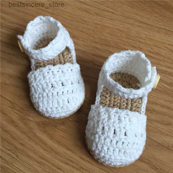 QYFLYXUE Gehäkelte Babyschuhe Baby Mädchen Weiße Baby-Kleinkindschuhe L230522