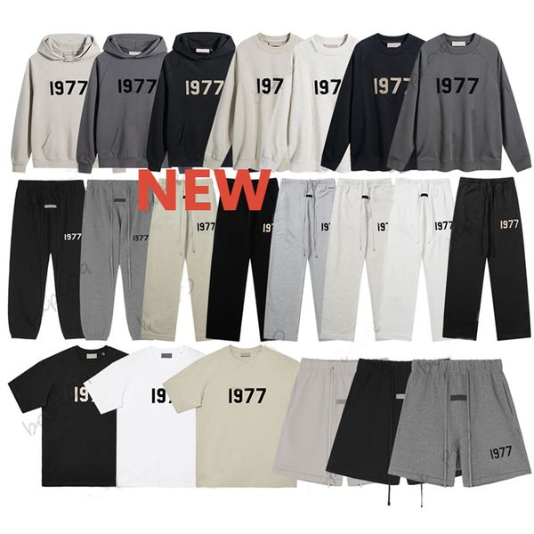 ESS Hoodies Sweatshirts Designers polo hoodie Men 1977 Hoodie Black Letter Printing Hip Hop High Street Couple Pullover y2k Hoodie Jacket Street Couple top novo curto